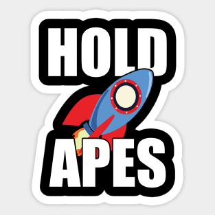 Hold Apes AMC Stock To The Moon Sticker